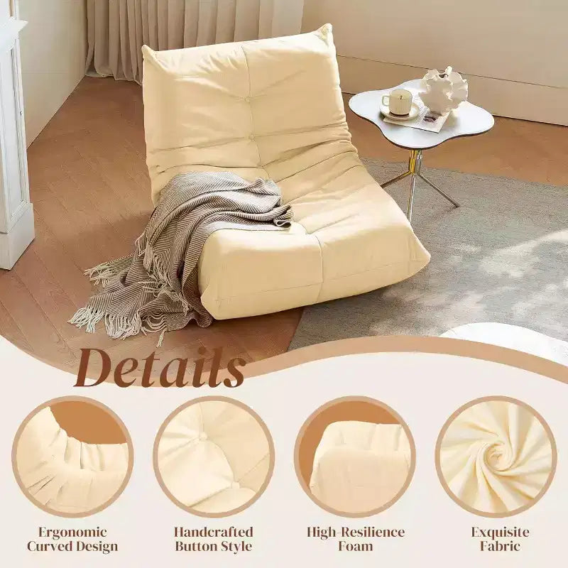 Canapé géant poire pour le sol, canapé paresseux en mousse à mémoire de forme pour adultes, grand pouf en simili cuir sans accoudoirs pour salon, chambre, dortoir, bureau