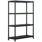 Étagères de rangement 2 pcs Noir 220 kg 90x40x138 cm Plastique