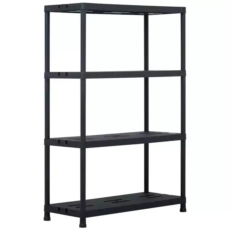 Étagères de rangement 2 pcs Noir 220 kg 90x40x138 cm Plastique