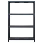 Étagères de rangement 2 pcs Noir 220 kg 90x40x138 cm Plastique
