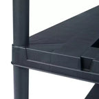 Étagères de rangement 2 pcs Noir 220 kg 90x40x138 cm Plastique