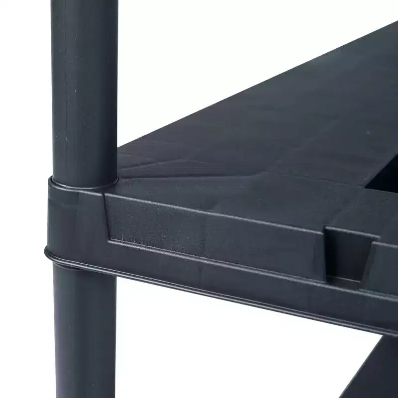 Étagères de rangement 2 pcs Noir 220 kg 90x40x138 cm Plastique