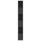 Armoire à livres noire en bois d'ingénierie 80 x 24 x 192 cm