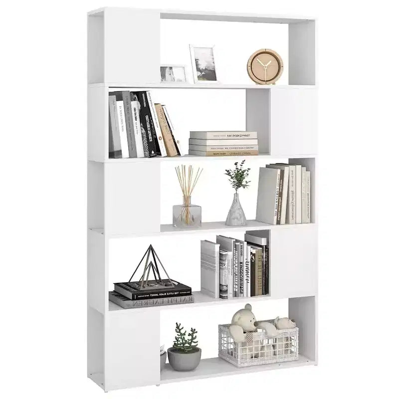 Bibliothèque/Meuble de rangement, blanc, bois d'ingénierie, 100x24x155 cm