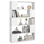 Bibliothèque/Meuble de rangement, blanc, bois d'ingénierie, 100x24x155 cm
