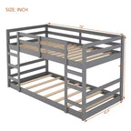 Lit superposé simple en bois avec échelle, montage facile