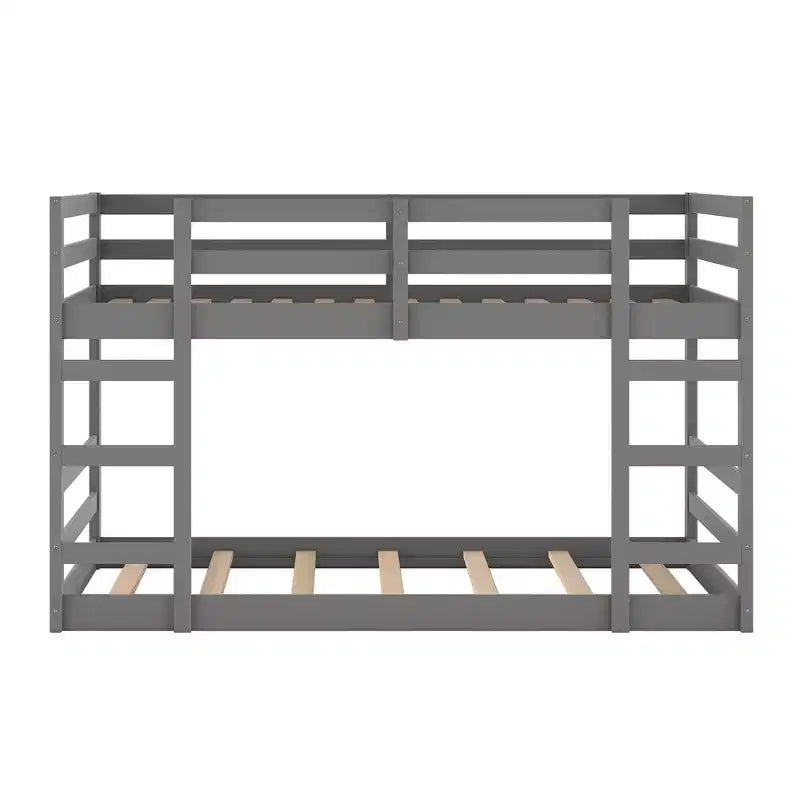 Lit superposé simple en bois avec échelle, montage facile