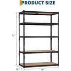 Étagère de garage, capacité de 1 134 kg, étagères de rangement réglables en acier, rayonnages de rangement robustes pour sous-sol, entrepôt, atelier