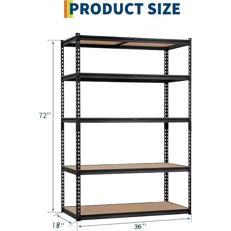 Étagère de garage, capacité de 1 134 kg, étagères de rangement réglables en acier, rayonnages de rangement robustes pour sous-sol, entrepôt, atelier