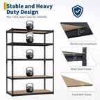 Étagère de garage, capacité de 1 134 kg, étagères de rangement réglables en acier, rayonnages de rangement robustes pour sous-sol, entrepôt, atelier