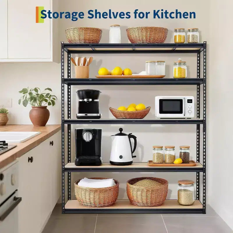 Étagère de garage, capacité de 1 134 kg, étagères de rangement réglables en acier, rayonnages de rangement robustes pour sous-sol, entrepôt, atelier