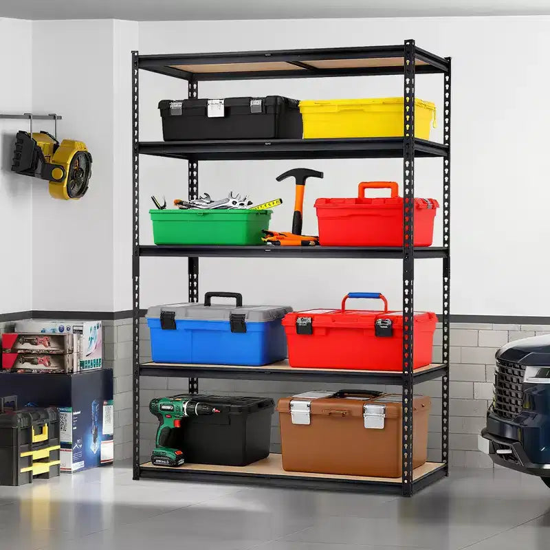 Étagère de garage, capacité de 1 134 kg, étagères de rangement réglables en acier, rayonnages de rangement robustes pour sous-sol, entrepôt, atelier