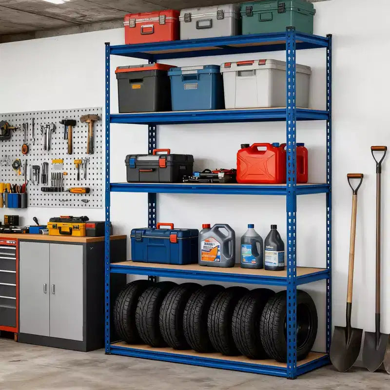 Étagère de garage, capacité de 1 134 kg, étagères de rangement réglables en acier, rayonnages de rangement robustes pour sous-sol, entrepôt, atelier