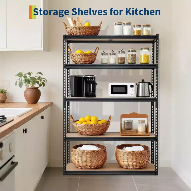 Étagère de garage, capacité de 1 134 kg, étagères de rangement réglables en acier, rayonnages de rangement robustes pour sous-sol, entrepôt, atelier