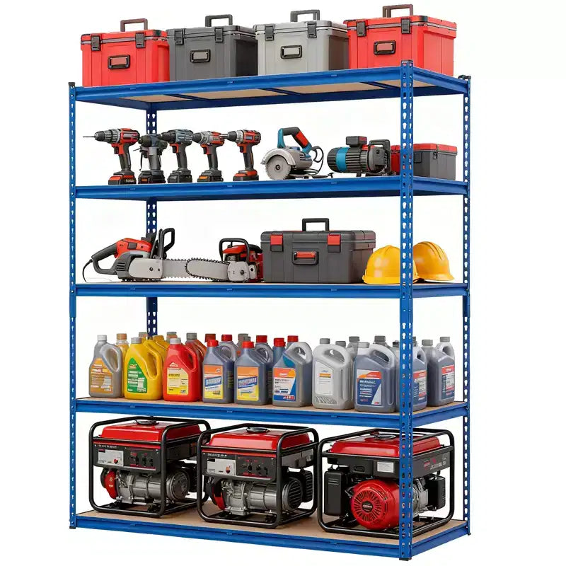 Étagère de garage, capacité de 1 134 kg, étagères de rangement réglables en acier, rayonnages de rangement robustes pour sous-sol, entrepôt, atelier