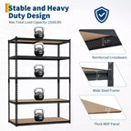 Étagère de garage, capacité de 1 134 kg, étagères de rangement réglables en acier, rayonnages de rangement robustes pour sous-sol, entrepôt, atelier
