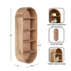 Étagère murale capsule Hutton Wood, Naturel, 13x33