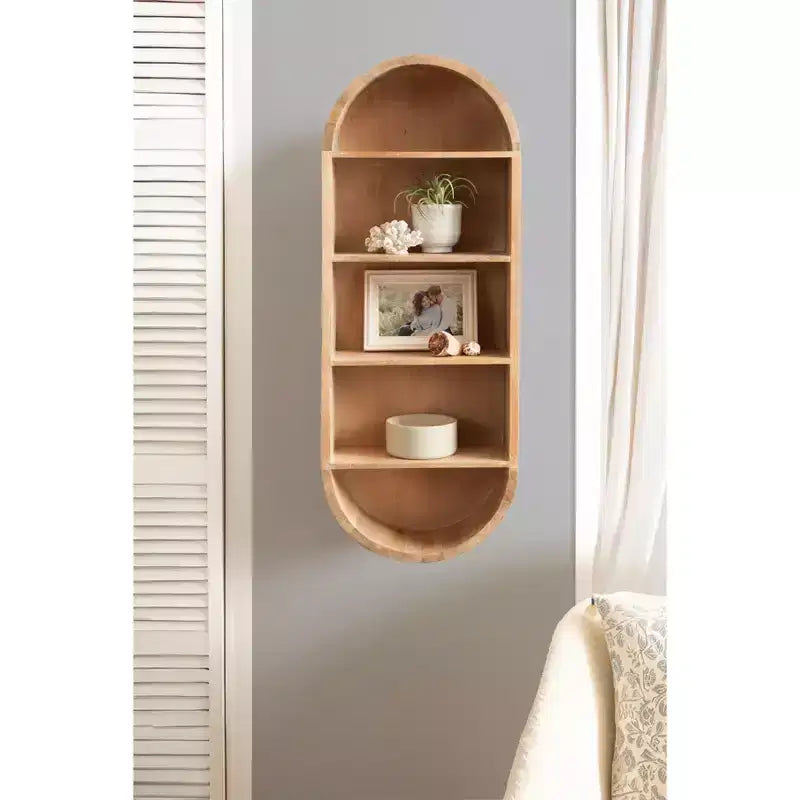 Étagère murale capsule Hutton Wood, Naturel, 13x33