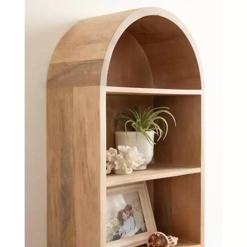 Étagère murale capsule Hutton Wood, Naturel, 13x33