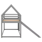 Lit en bois jumeau avec échelle, toboggan, garde-corps, assemblage facile