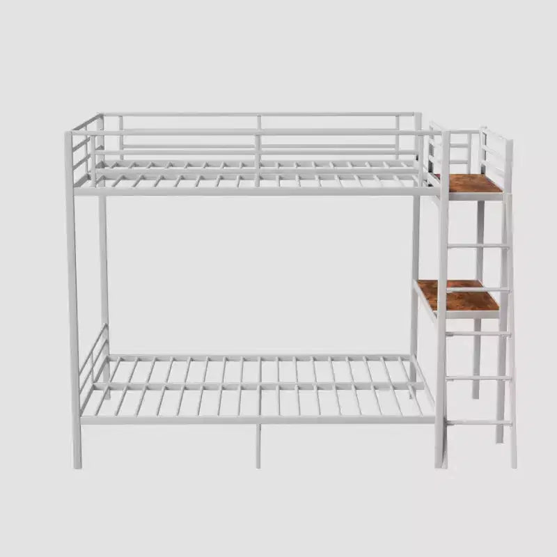 Lit superposé en métal moderne pleine grandeur avec bureau intégré pour chambre et dortoir