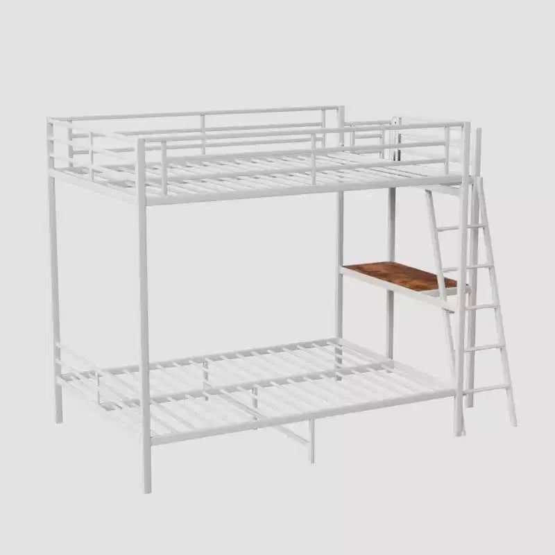 Lit superposé en métal moderne pleine grandeur avec bureau intégré pour chambre et dortoir