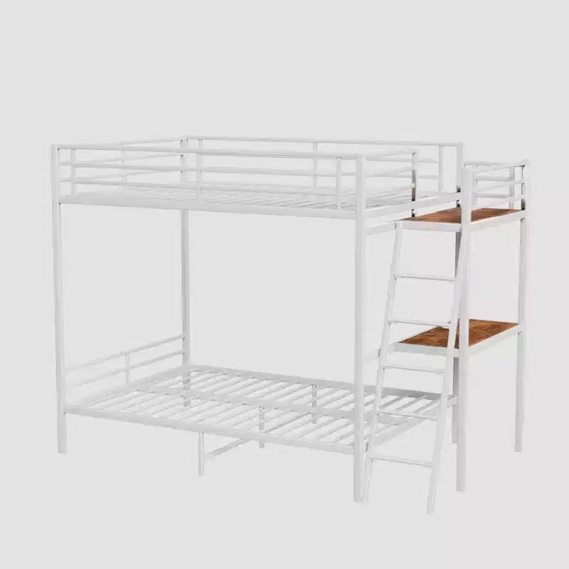 Lit superposé en métal moderne pleine grandeur avec bureau intégré pour chambre et dortoir