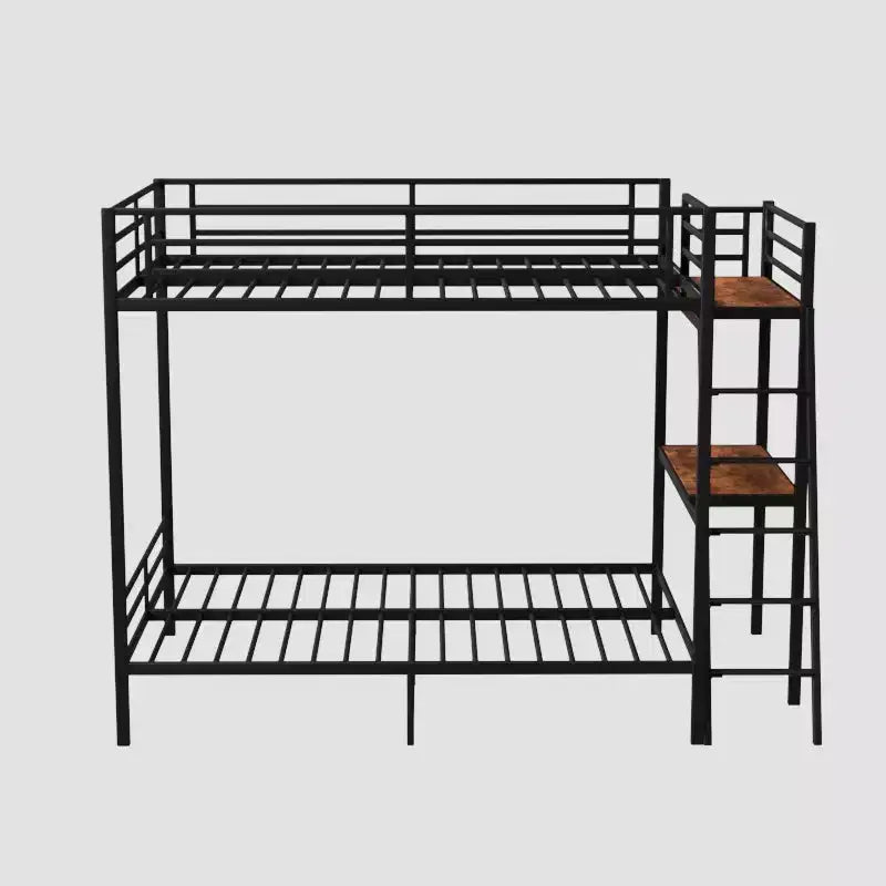 Lit superposé en métal moderne pleine grandeur avec bureau intégré pour chambre et dortoir