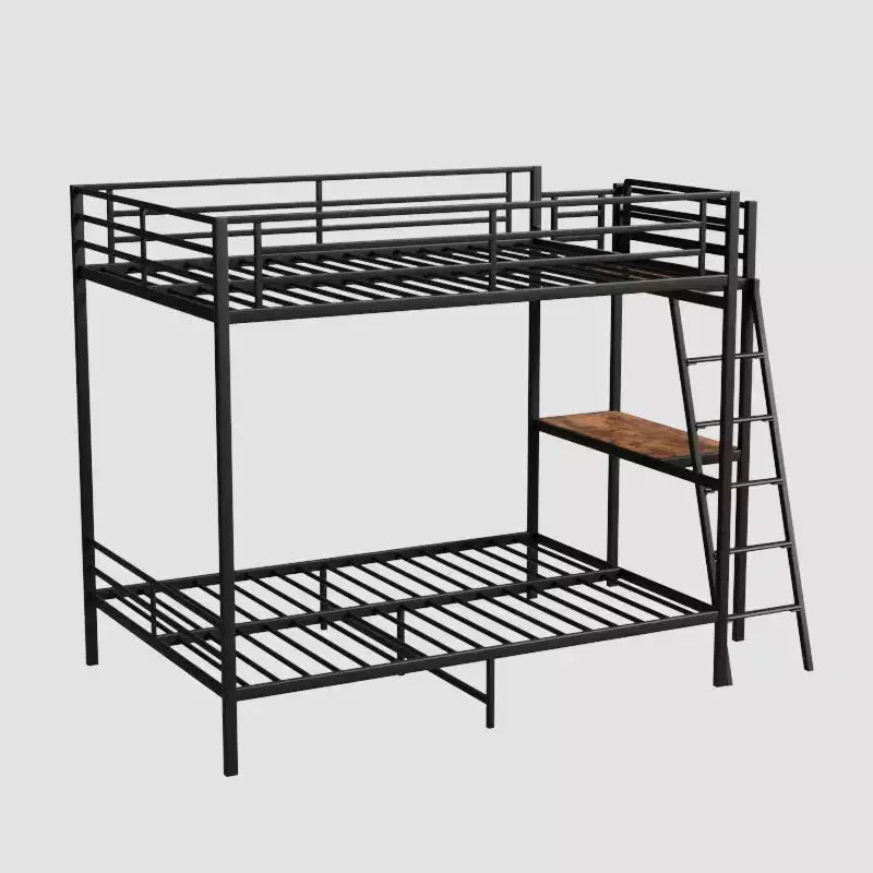 Lit superposé en métal moderne pleine grandeur avec bureau intégré pour chambre et dortoir
