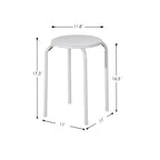 Ensemble table à manger et 6 tabourets, Table de cuisine moderne avec 6 tabourets en métal, Ensemble de salle à manger compact pour salle à manger, cuisine, appartement