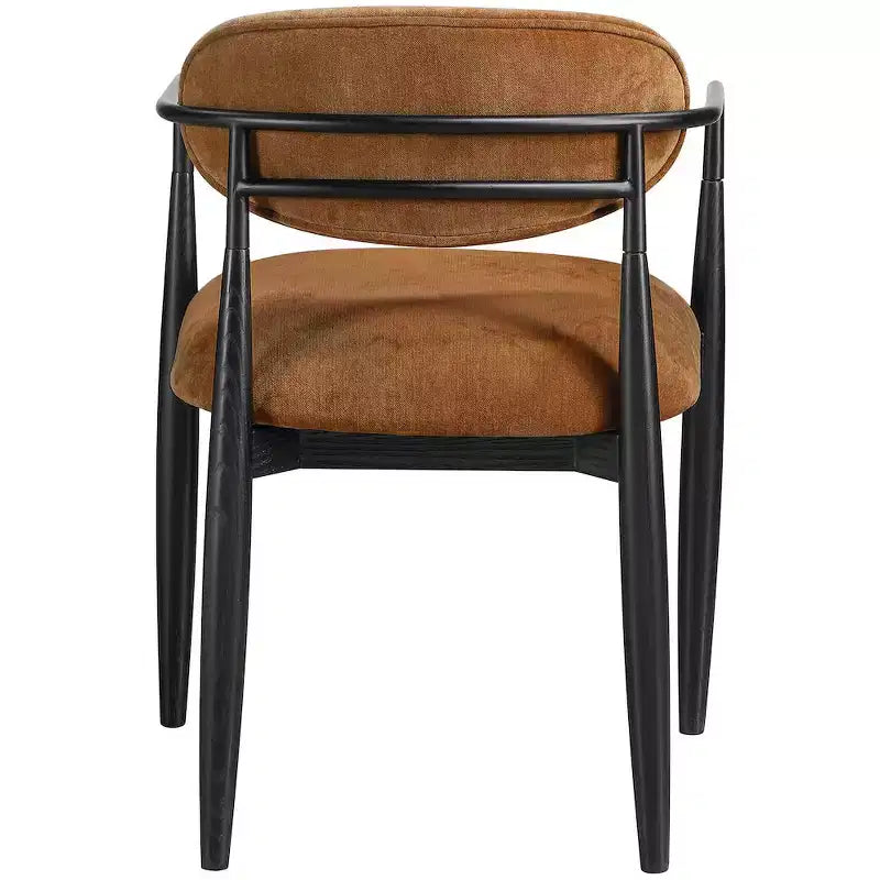 Chaise de salle à manger capitonnée en tissu performant avec accoudoirs, lot de 2