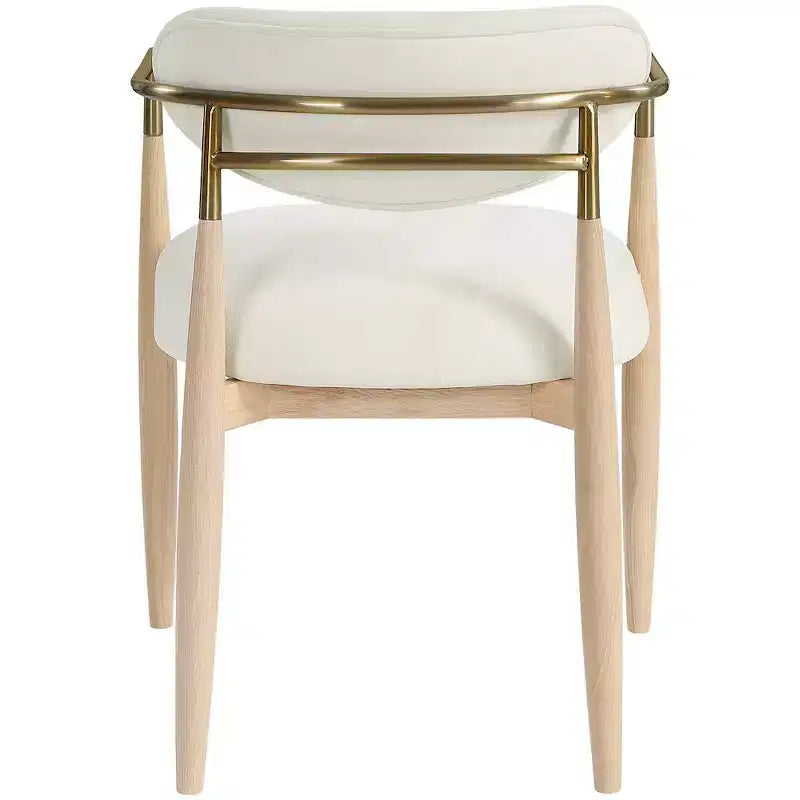 Chaise de salle à manger capitonnée en tissu performant avec accoudoirs, lot de 2