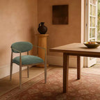 Chaise de salle à manger capitonnée en tissu performant avec accoudoirs, lot de 2