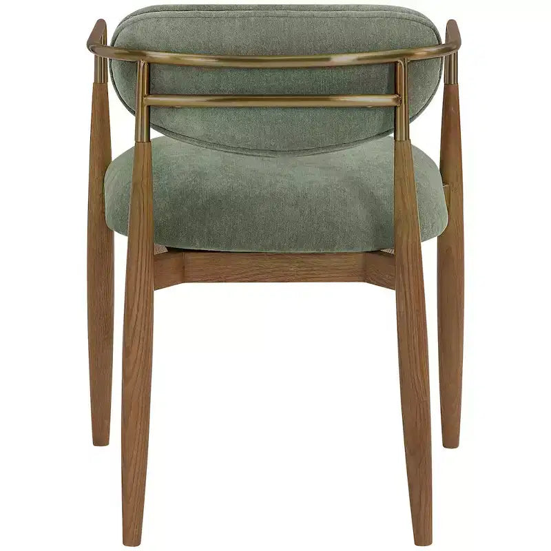 Chaise de salle à manger capitonnée en tissu performant avec accoudoirs, lot de 2