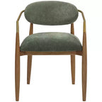 Chaise de salle à manger capitonnée en tissu performant avec accoudoirs, lot de 2