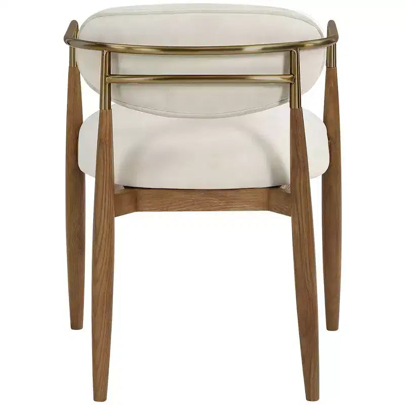 Chaise de salle à manger capitonnée en tissu performant avec accoudoirs, lot de 2