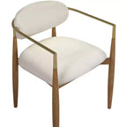 Chaise de salle à manger capitonnée en tissu performant avec accoudoirs, lot de 2
