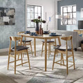 Cortland Mid-Century Natural Oak 63 Wide Counter Height Dining Set - iNSPIRE Q