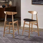 Ensemble de salle à manger Cortland en chêne naturel style mid-century de 160 cm de large, hauteur comptoir