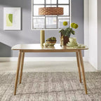Ensemble de salle à manger Cortland en chêne naturel style mid-century de 160 cm de large, hauteur comptoir