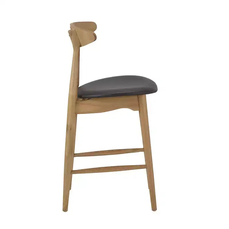 Ensemble de salle à manger Cortland en chêne naturel style mid-century de 160 cm de large, hauteur comptoir