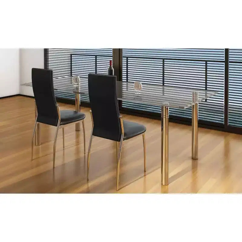 Chaises de salle à manger 2 pcs Similicuir noir