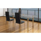 Chaises de salle à manger 2 pcs Similicuir noir