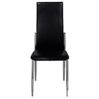 Chaises de salle à manger 2 pcs Similicuir noir