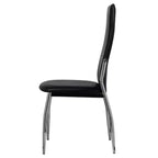 Chaises de salle à manger 2 pcs Similicuir noir