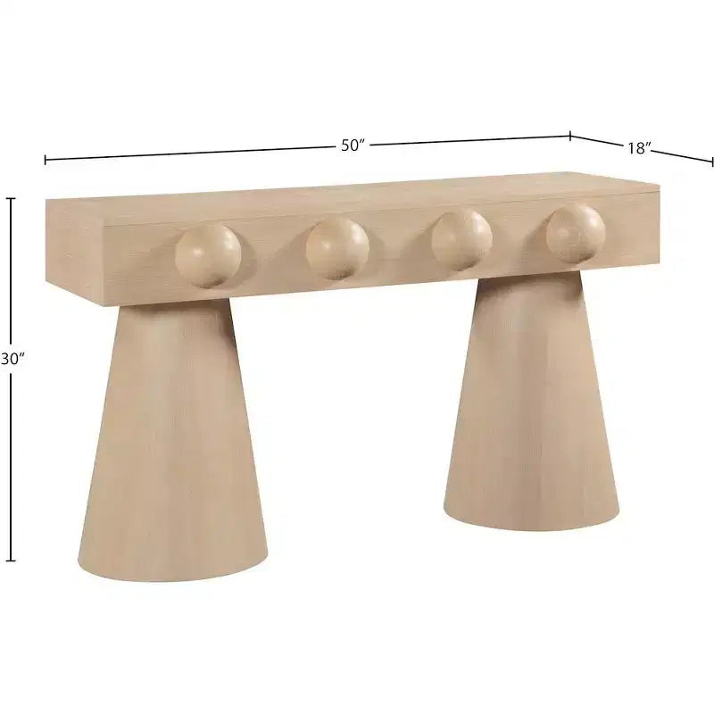 Console en placage de chêne naturel