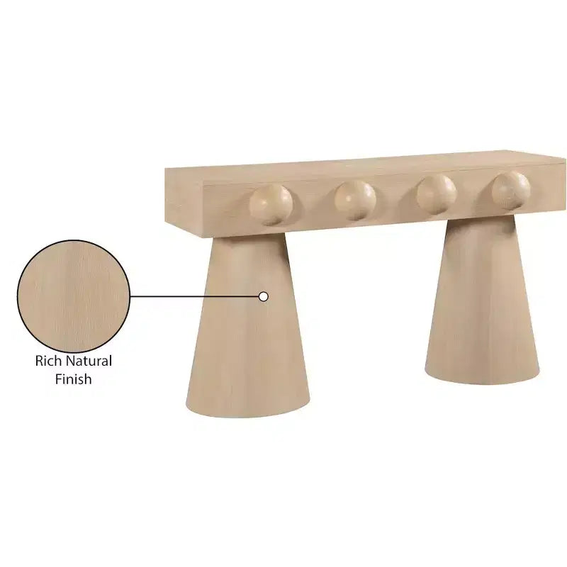 Console en placage de chêne naturel