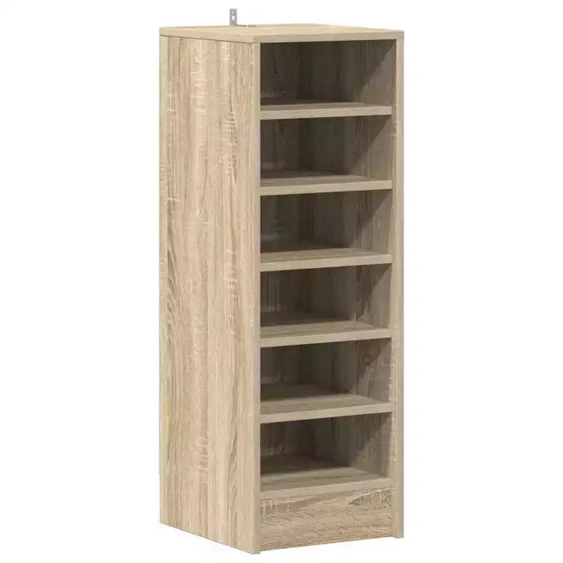 vidaXL Shoe Cabinet Sonoma oak Engineered wood 12.4 in x 13.8 in x 35.4 in