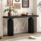 Console en placage d'acacia chic, élégante et luxueuse