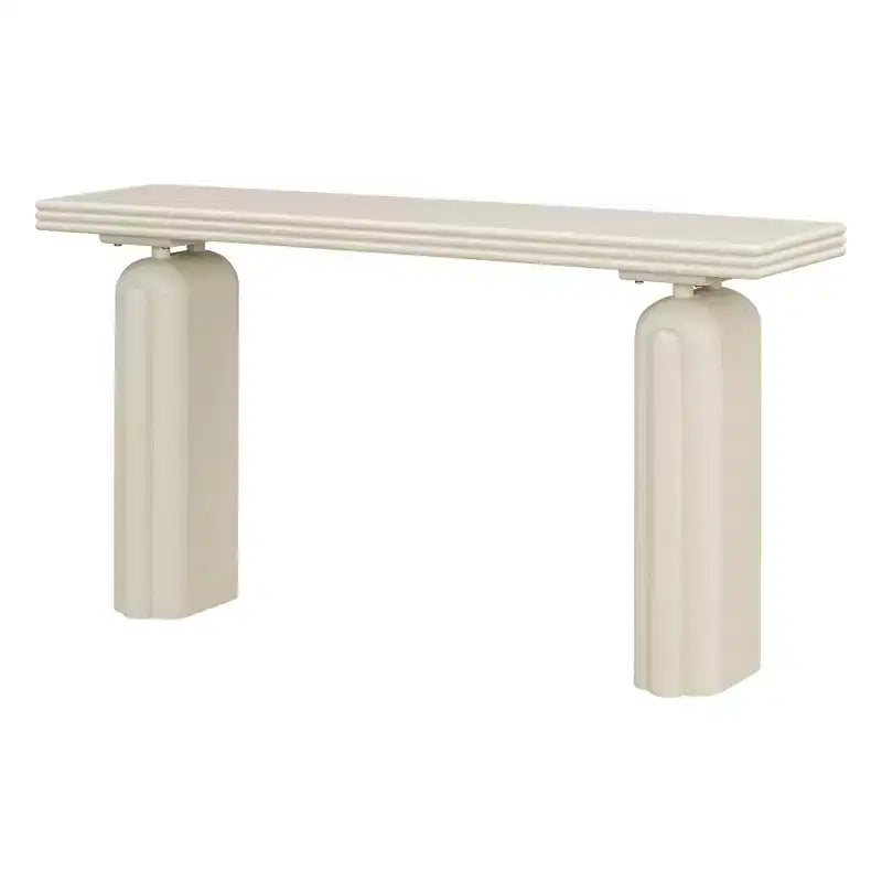 Console en placage d'acacia chic, élégante et luxueuse